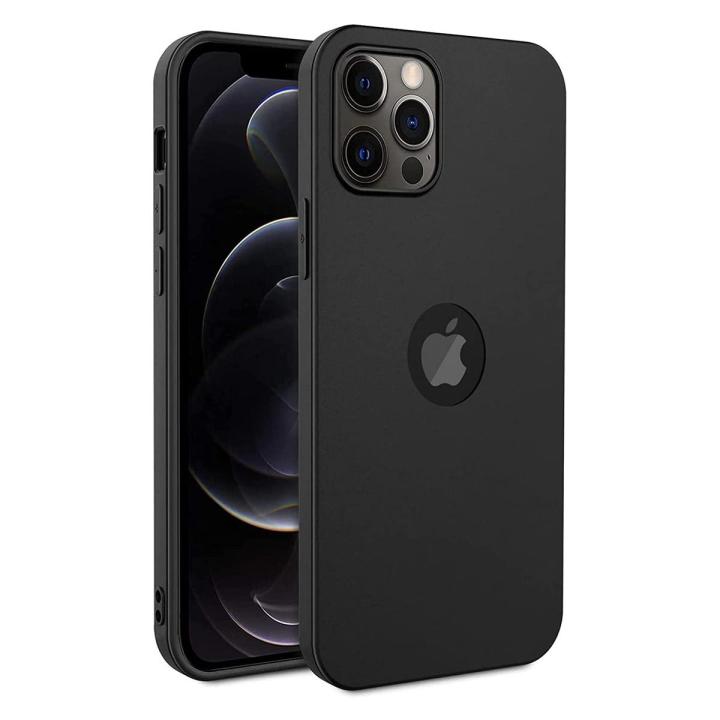 iPhone 12 Pro Max Matte Black Soft Silicone Flexible TPU Slim Back Cover Shockproof Protective Case