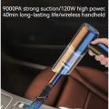 Portable Wireless Car Vacuum Cleaner - 2-in-1 High Power Suction & Air Blower - Handheld Cordless Rechargeable Mini Vacuum for Car Interior, Home, Sofa, and Keyboard Cleaning. 