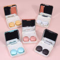 Contact Lens Case High Quality Travel Kit Square Travel Portable Solid Color Lens Cover Container Beauty Pupil Storage Soaking Box Eyewear Accessories. 