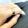 Gold-plated Round plain Challa ring. 