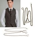 Classic Pocket Watch Double Albert Chain T-Bar Watch Chain Link Vintage Heavy Duty Pocket Chain Men Fashion Accessories. 