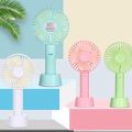 Electric Portable Mini Desk Fan for Kids - Rechargeable USB Battery - Handheld Fan with Adjustable Speed - Versatile Usage. 