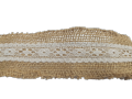 Natural Jute Burlap Ribbon With White Lace 1 Meter For Art And Craft. 