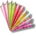 Pre Rolled Empty Mehndi Cones Transparent and Multicolor ( Pack of 50, 100, 200, 300, 500 Cones in small sizes ) with Pins. 