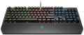 HP Pavilion Gaming Wired Mechanical Keyboard 800 with 4-Zone Backlit LED, Anti-Ghosting N-Key Rollover, Audio Control, and Red Mechanical Switches, (5JS06AA). 
