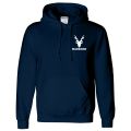 Navy Blue Markhor Printed Fleece Winter hoodie for Men. 