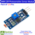 LDR Sensor Module Optical 3pin Photosensitive LDR Module Light Sensitive Photodiode Module for Arduino by Electrica. 