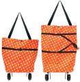 Foldable Shopping Trolley Bag Traveling Vegetable Grocery Clothing Bag with Lightweight. 