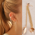New Arrival Metal Earrings for Girls, Best Quality Leaf Tassel Earcuff Clip For Women Best for Gifts/Weddings Jewelry Fashion. 
