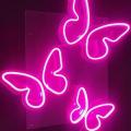 Butterfly Neon Light for kids room Butterfly Neon Lights Cute Butterfly 3 pcs Wall Lights Night Light Wall or Table Decor for Kids Room Bedroom Festival Wedding Party Birthday Gift. 
