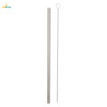 2 Pieces Titanium Super Strong Lightweight Drinking Straws + Cleaning Brush. 