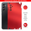 Samsung Galaxy A24 Skin/Wrap 360 Protection Sheet/ Carbon fiber/ Matte/ Transparent/ Lamination Back And Sides Included Camera Skin. 