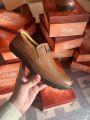 Genuine Leather Shoes For Men - Real Cow Leather Brown Shoes For Men - Breathable Business Summer Slip formal shoes for men leather - Medicated Insole & Outdoor Wear shoes for men leather. 
