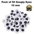Maya Traders Pack of 50 Googly Eyes Black 10 mm. 