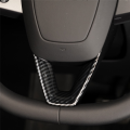 For Model 3 2024 Car Steering Wheel Cover Trim Sticker Interior Parts ABS Carbon Fiber. 