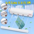 4-Line Retractable Clothesline Wall Mounted Laundry Laundry Washing Line Dryer Drying Line. 