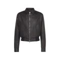 Matte Black Bomber Jacket For Men. 
