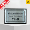 Silver Steel Engraving Customise House Name Plate - Timeless Elegance for Your Home. 