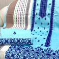 Susi 2 tone light weight marina shirt and trouser with bindi border wool shawl... Computer cross stitch Embroidery.... 
