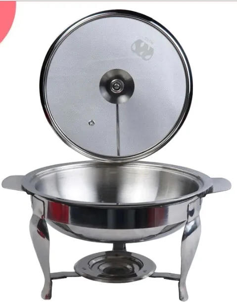 Alpha Stainless Steel Serving Dish Chafing Dish Round Buffet Serving ...