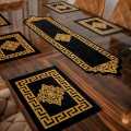 Exclusive Black Velvet Table Mats Set by Mehman Bazar – Available in 3, 5, 7 & 9 Pieces. 