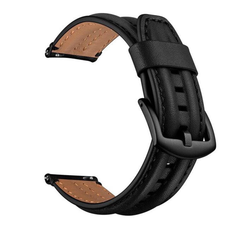 22mm Genuine Leather straps for Samsung Galaxy Watch 3 45 / 46mm Huawei GT / GT2  Watch Amazffit GTS / PACE Universal cowhide Watchband