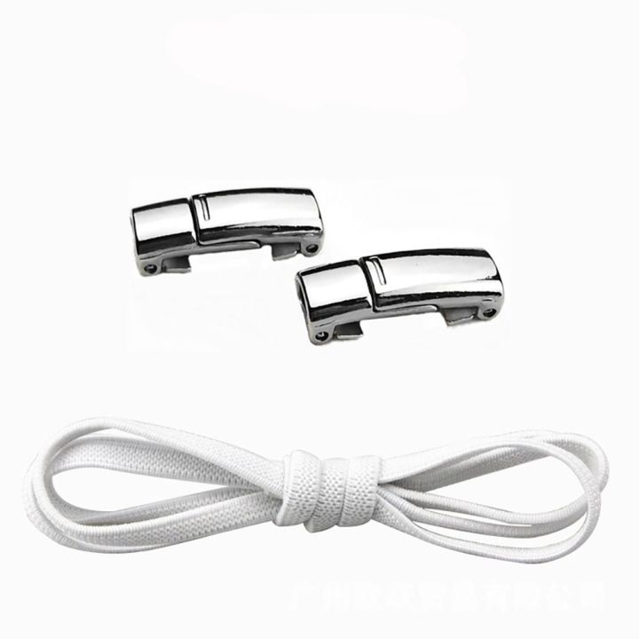 New Lock Clip Shoelaces Shoe Accessories Durable Elastic Shoe Laces Save Time Metal Shoe String Buckle Sneaker