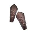 Punk Hip Hop 1Pc Cosplay Leather Armor Arm Cosplay Bracer Pirate Knight Gauntlet Wristband Bracer Accessories New Men's Bracelet. 