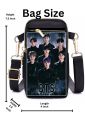 BTS,BTS Mobile Shoulder Bag with Photo-Friendly Pocket, BTS Mobile Shoulder Bag Shoulder Bag ,Picture Pocket Bag,Mobile Crossbody Bag For Girls,Crossbody Bag Girls Bag,Bag,BTS Bag For Girls(1 Chain  Free)(1 KeyRing Free) collect voucher for free delivery. 
