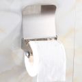 Tissue paper holder IMPORTED QUALITY NOT LOCAL MADE IN GUJRANWALA  Silver and Black Color Stainless Steel with cover Tissue Roll Dispenser Toilet Roll Paper Holder Tissue Roll Dispenser for toilet bathroom washroom bathroom accessories Wall mounted. 