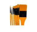 Pack of 7 Multi Shapes High Quality Nylon Professional Art Brush Set Water Color Oil Acrylic Artist Paint Brush Set. 
