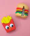 1 Pc Kawaii Novelty Hamburger Chips Drink Soft Eraser Sharpener School Office Supplies Gift Prizes Kids Cute Stationery. 