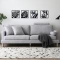 Wooden Wall Art 4 pcs set Beautiful Home Decor premium nature design wall decoration for bedroom - lounge - drawing room - office - inspirational living room and corridor wall and door design - wood design panels / frames 6x6 inches. 