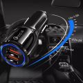 Car USB Charger Quick Charge 3.0 QC 3.0 2.0 Fast Charging Adapter Dual USB Car-Charger For All Mobiles Black. 