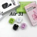 Air 31 Wireless Earbuds Transparent Bluetooth 5.3 Crystal Airpods Wireless Headset Charging Case Heavy Bass Stereo Earphones with Noise Reduction Microphone Waterproof Headphone LED Digital Display. 