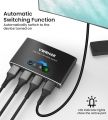 VWRHAR HDMI Switch 3 in 1 Out 4K UHD HDMI Switcher Splitter, Automatic Switch with Remote Metal HDMI Switch Box Hub Support 4K 30Hz 3D 1080P HDCP1.4 for PS5 PS4 Xbox DVD Player Fire Stick Apple TV PC. 
