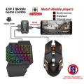 Gaming Set MIX Pro /Mix Lite 4 IN 1 Mobile Game Combo Pack /Gaming Converter/Wired Gaming Keypad Ergonomic One-headed PUBG /  games with wire or with Bluetooth connection. 