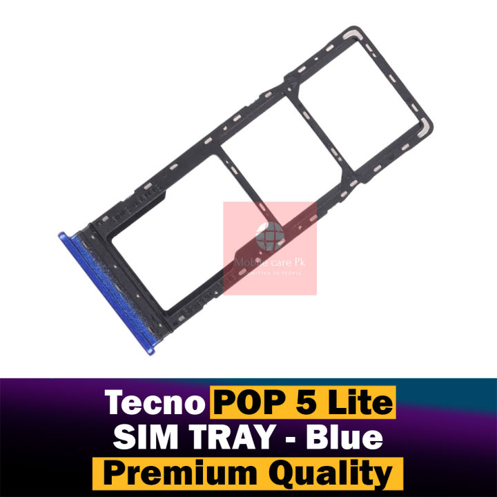 Tecno Pop 5 Lite SIM Tray Sim Jacket Sim Slot Sim Door For Tecno Pop 5 Lite - Blue