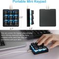 Koolertron One-Handed Mechanical Macro Keyboard, LED Backlight, Portable Mini One-Handed Mechanical Gaming Keyboard OSU with 9 Fully Programmable Keys (Black/Blue Backlit/Blue Switches). 