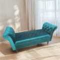 2 seater setty velvet fabric 5 years warranty tufting design. 