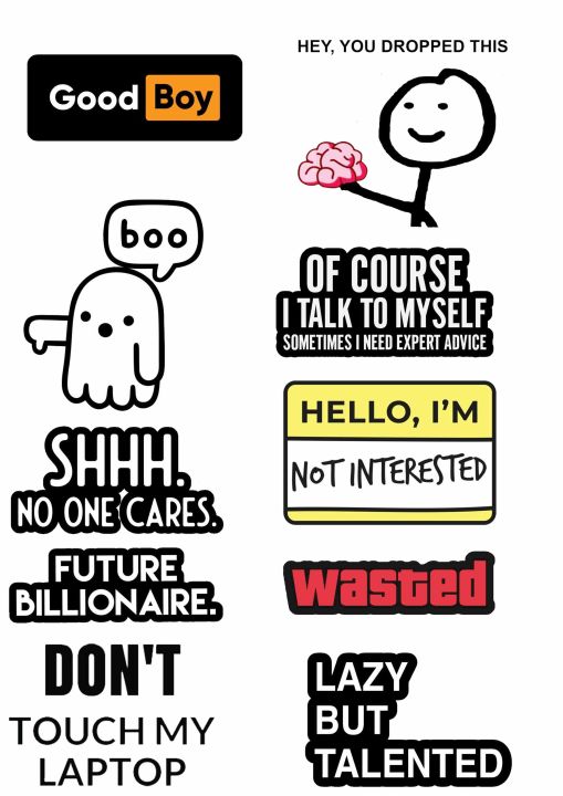 Mix Aesthetic Stickers Pack - Aesthetic Art Stickers for - Stickers for Lapotp - Size 2 Inch x 3 Inch Sticker - All included which are appear in picture