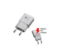 EU 2 Pin Plug EP-TA20 Fast Charging Travel Adapter For Samsung & Other Android Smart Phones - White. 