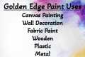 Roohan Trading - Edge Paint Black - Metallic Waterproof Permanent Black, Canvas, Metal, Wood, Plastic, Fabric Acrylic Paint. 
