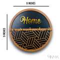 Personalized Name Wooden Key Holder & Jewelry Orgainzer, Round Middle Eastern Design Wooden Key Hanger, Black & Gold Jewelry Organizer, Home Decor Wall Art, Personalised Wall & Home Decoration. 