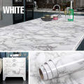 Marble Sheet 60x200cm Wall Paper Waterproof Heat Resistant Self Adhesive Anti Oil Kitchen Wallpaper- Marble Sheet Texture Design PVC- Sticker sheet Furniture New Skin Kitchen Cabinet Paper- Oilproof Table top Sticker sheet. 