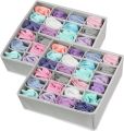 Socks Drawer Organizer Divider, 24 Cells Box Foldable Socks Organizer Closet Organizer Organizer Underwear Storage Boxes to Hold Socks. 