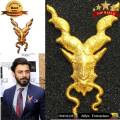 Defence Lepal Pin Brooch - Markhor Brooch National Animal 3d Original Markhoor Metal Lapel pin Antique Ibex brooch Men Women's Golden/Dark Grey/Silver Colour. 