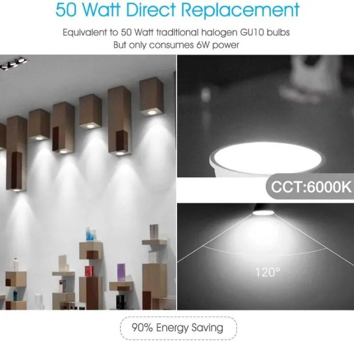 LOHAS%20GU10%20LED%20Bulbs%20Day%20White%206000K,%206W%20Equivalent%20to%2050W%20Halogen%20Light%20Bulb,%20230V,%20500Lm%20LED%20Spotlight%20Blub,%20120%20Degree%20Beam%20Angle,%20Non%20Dimmable%20Lighting%20for%20Kitchens,%20Bedrooms,%20Hallways,%2010%20Pack%20-%20Image%208