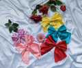1 Piece Big Hair Bow Ties Hair Clips Satin Two Layer Butterfly Bow For Girls & Women Bowknot French Style Hair Accessories - Girls Castle. 