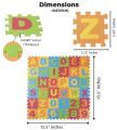 Large Interlocking ABC & 123 Foam Play Mat for Toddlers - Educational, Non-Toxic, Extra Thick Puzzle Tiles for Baby Floor. 